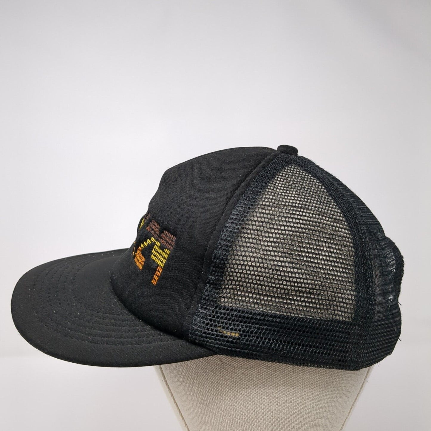 Brick 29 Snapback Trucker Hat Black OSFA Mesh Back Solid Embroidered