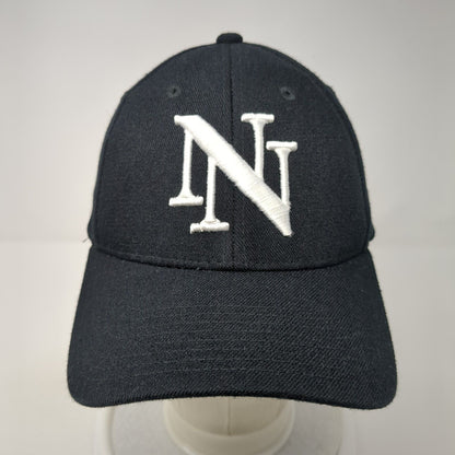 Letter N Fitted Hat Black One Size Stretch Embroidered Decky 6 Panel