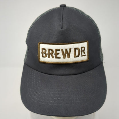 Brew Dr Patch Snapback Mesh Back Trucker Hat Gray One Size Adjustable
