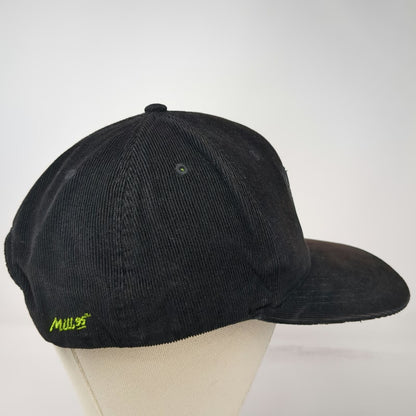 Mill 95 Snapback Black One Size Corduroy Hops Parma Idaho Hat Printed Lining