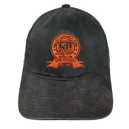 Valley Chrome Plating Anniversary Strapback Hat Black One Size Yupoong