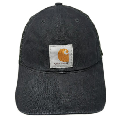 Carhartt Trucker Hat Black White Orange One Size Mesh Snapback Patch Logo Curved