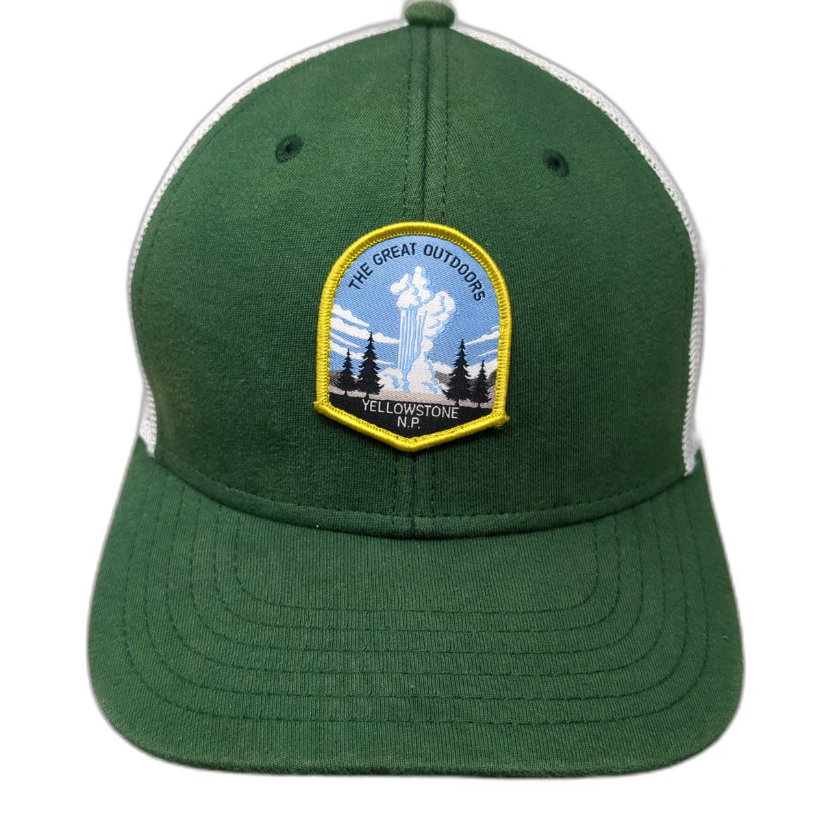 Rock Canyon Trucker Hat Green One Size Yellowstone National Park Mesh Snapback