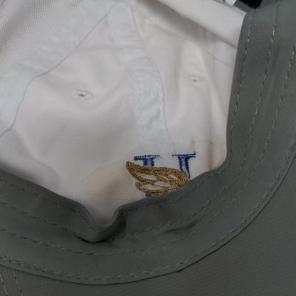 Imperial Strapback Hat White OSFA Adjustable Embroidered Vented Holes