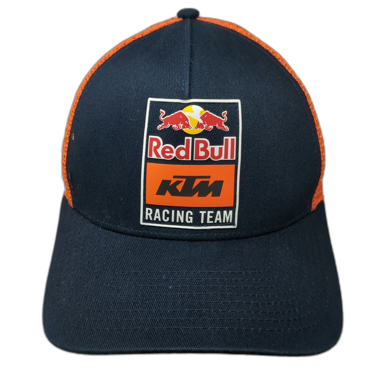 Red Bull KTM Racing Team Trucker Hat Blue Orange One Size Snapback Mesh Back
