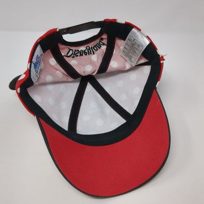 Minnie Mouse Bow Ears Snapback Hat Red Youth One Size Polka Dot Disney