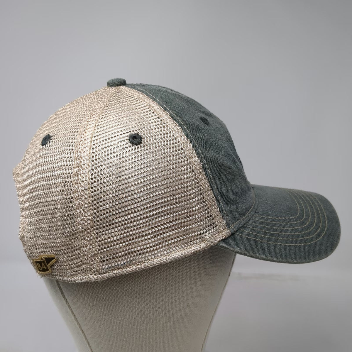 Blue 84 Trucker Hat Gray One Size Oregon Zoo Bear Forest Mesh Snapback Hat