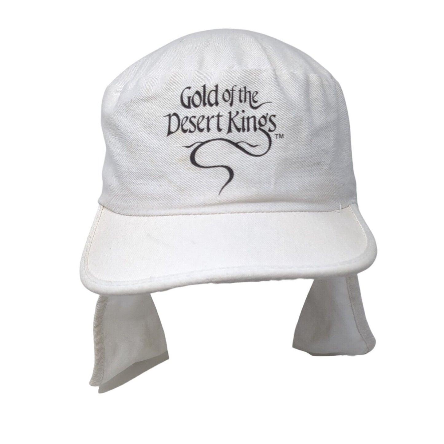 Gold of the Desert Kings Slideback Hat White One Size Neck Flap Crowd