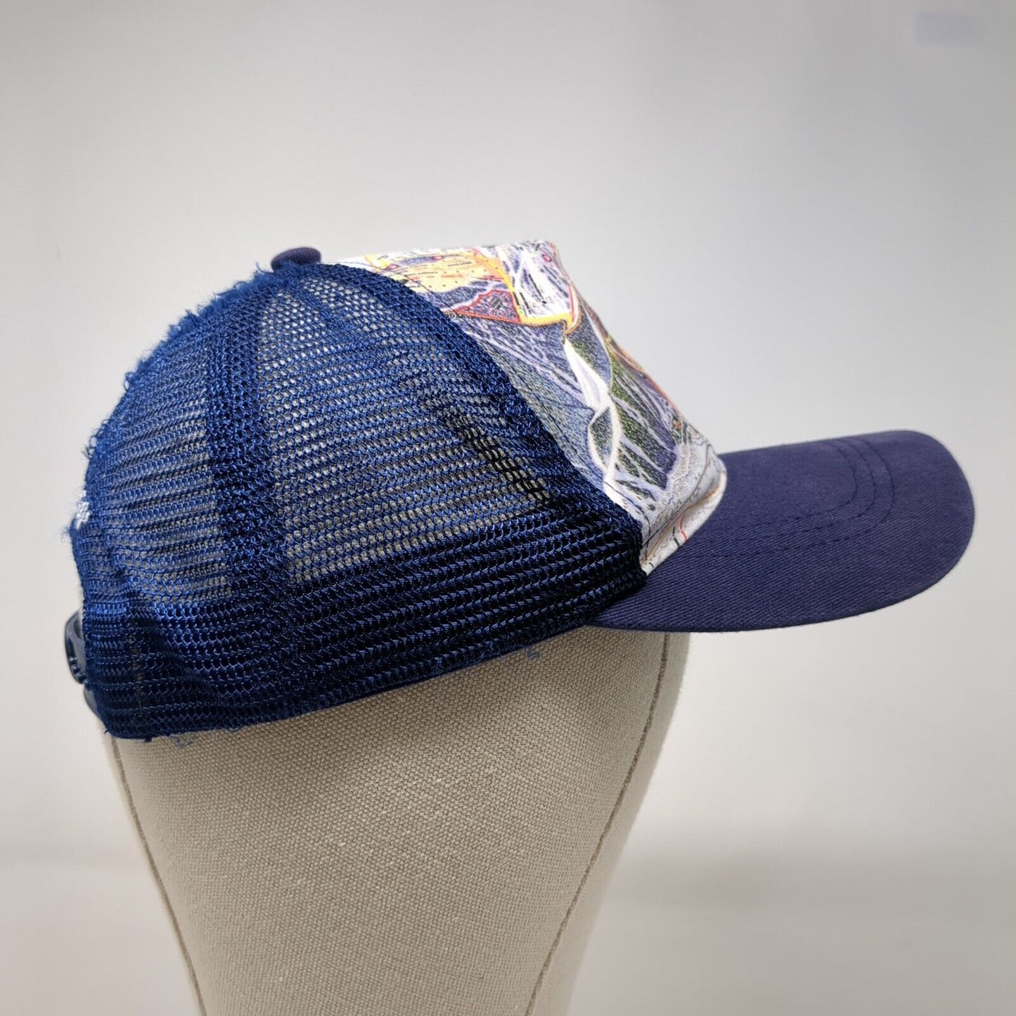 Sun Valley Est. 1936 Youth Snapback Trucker Hat Blue OSFA Adjustable Mesh Back