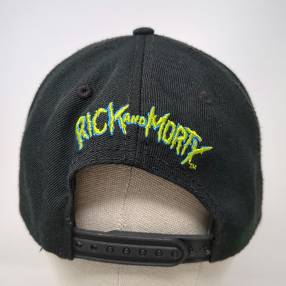 Rick and Morty 5 Panel Black Hat One Size Snapback Space Cruiser Green Visor