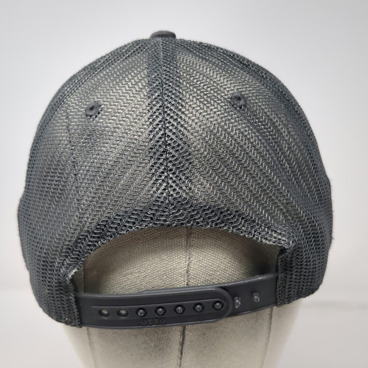 Otto Trucker Hat Gray White One Size Caribbean Beach Cabanas Mesh Back Snapback
