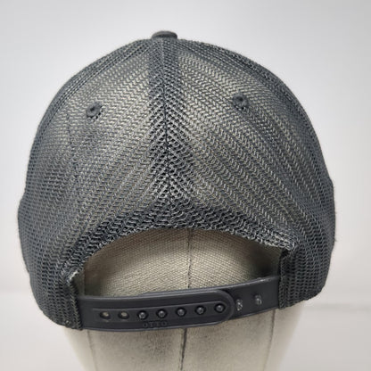 Otto Trucker Hat Gray White One Size Caribbean Beach Cabanas Mesh Back Snapback