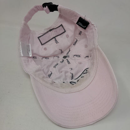 Titleist FJ Slideback Hat Whiteish-Pink One Size Adjustable Embroidered 6 Panel