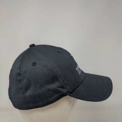 Titanium Solutions Strapback Hat Black One Size Embroidered 6 Panel