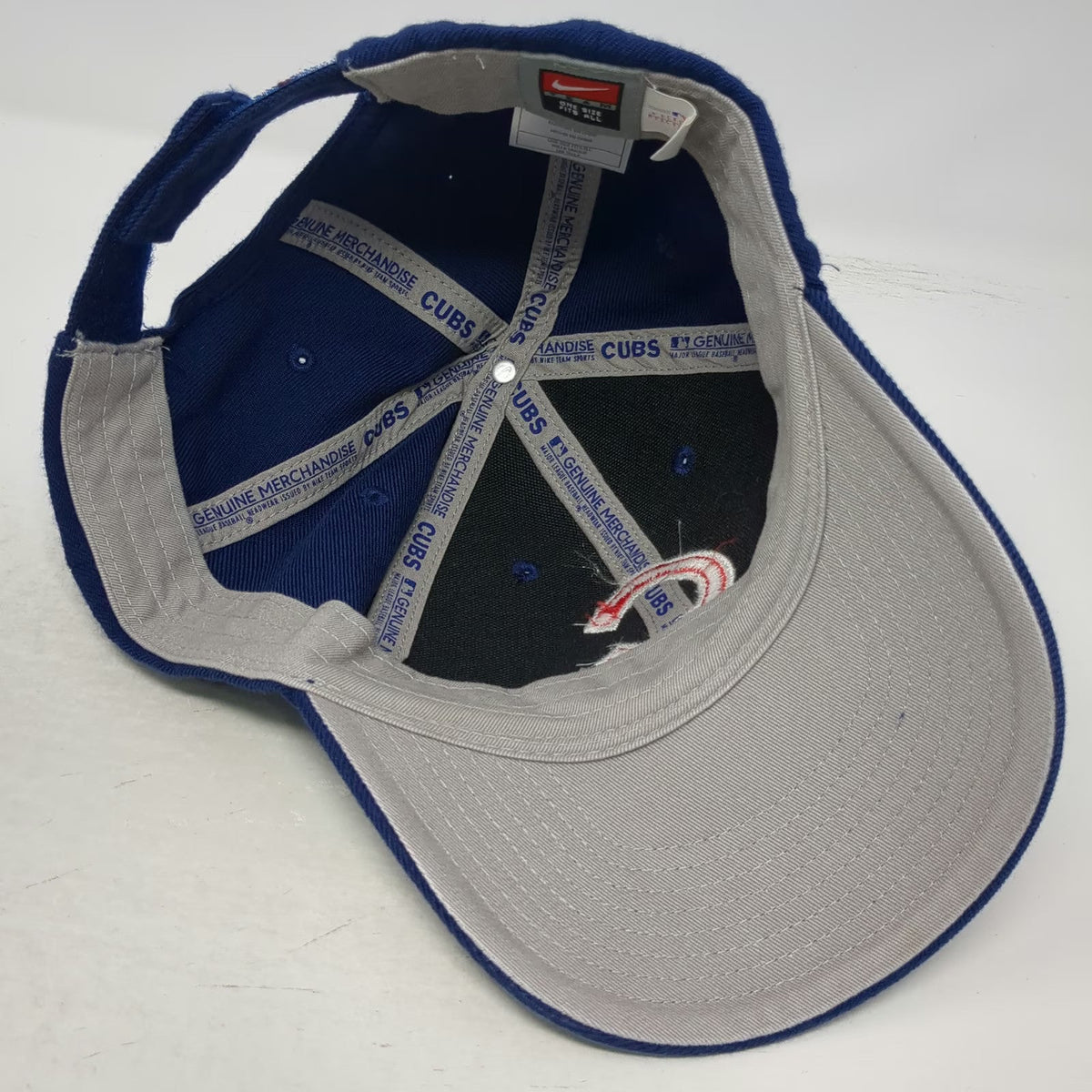 Chicago Cubs MLB Nike Baseball Cap Blue One Size Strapback Gray Underbrim