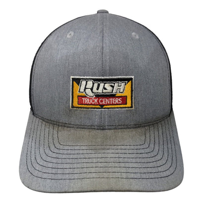 Rush Truck Centers Snapback Mesh Back Trucker Hat Gray One Size Embroidered