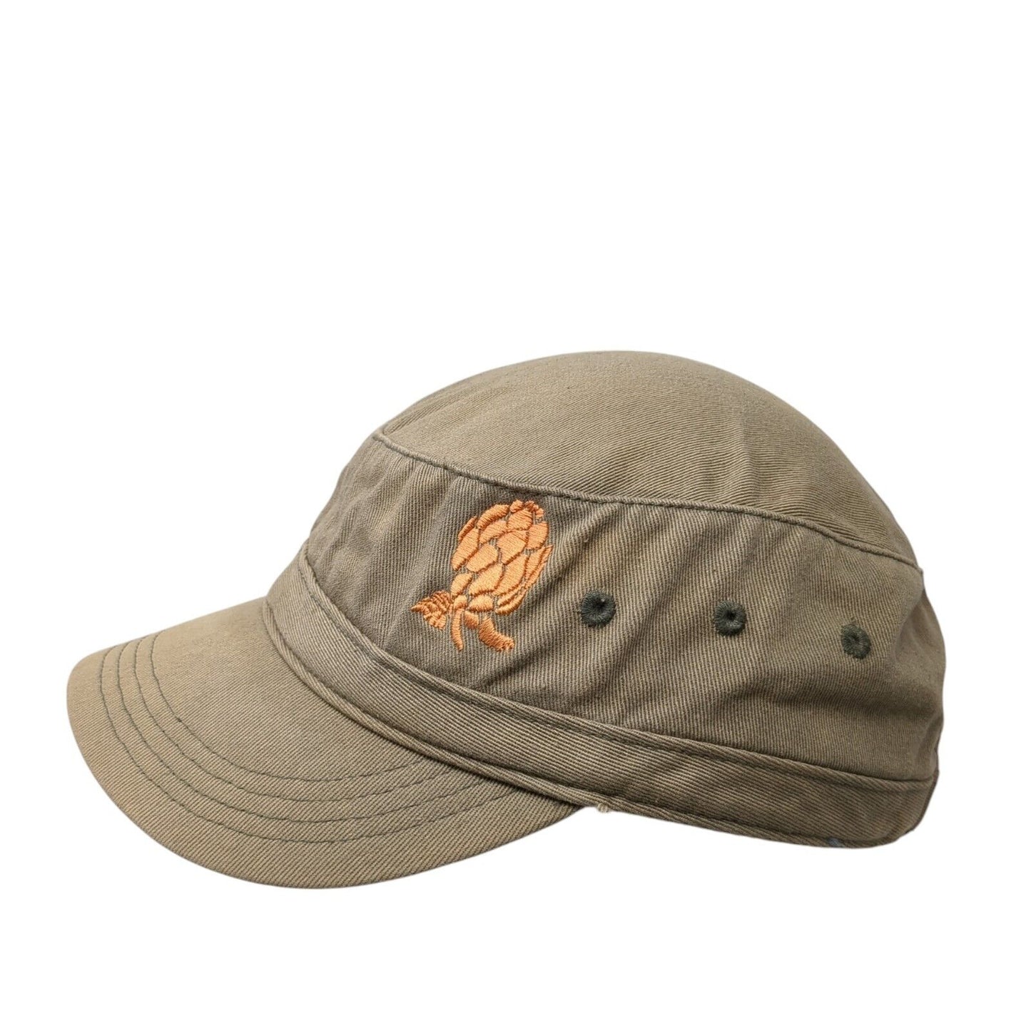 Squatters Beers Cadet Army Cap Green OS Adjustable Distressed District Threads