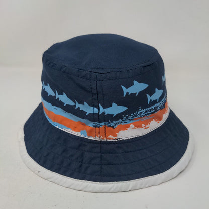 Shark Print Bucket Hat Blue 3-6M Koala Kids Sun Hat Outdoor