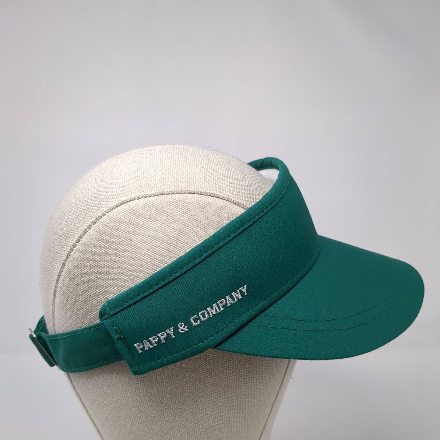 Pappy & Company Slideback Sun Visor Green OS Adjustable Lightweight Embroidered