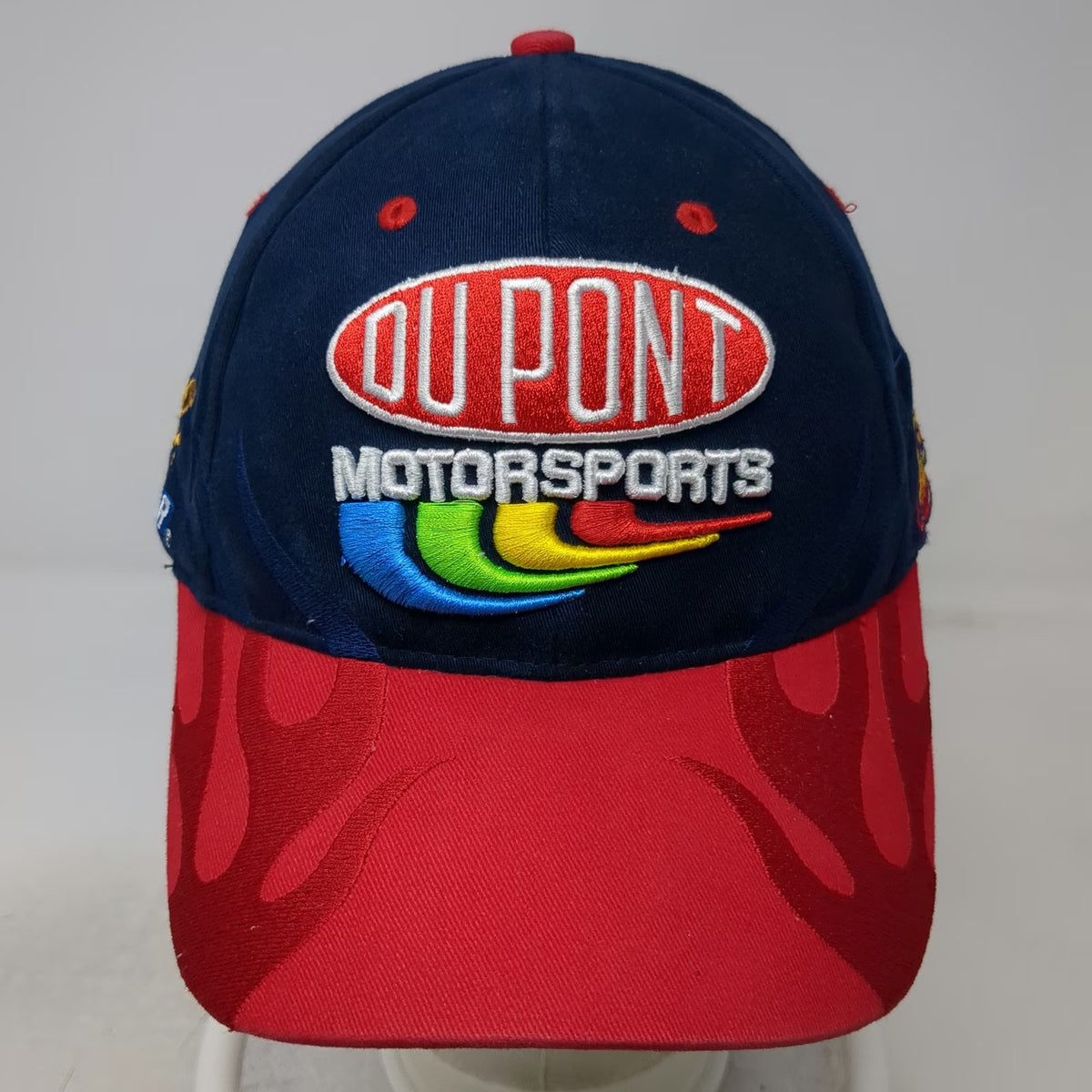 Chase Authentics Baseball Cap Blue Red One Size Jeff Gordon 24 NASCAR Flame Brim