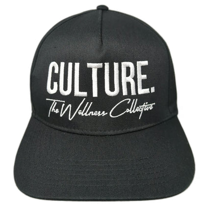 OTTO 5 Panel Black One Size Culture The Wellness Collective Snapback Hat Flat
