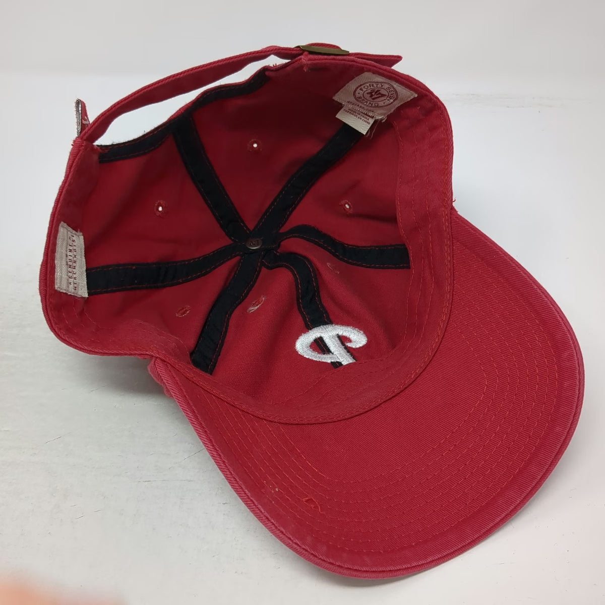 Philadelphia Phillies MLB '47 Brand Baseball Cap Red One Size Hat Slideback Logo