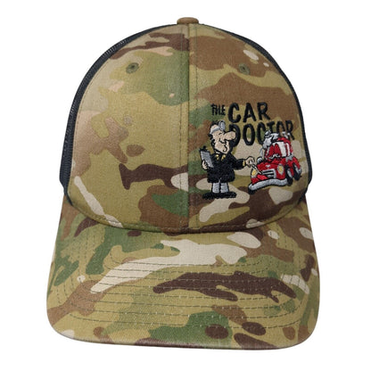 The Car Doctor Snapback Mesh Back Trucker Hat Camo One Size Yupoong