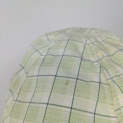 Steeno Men's Cabby Hat Multicolor Check Pattern Size Small Cotton