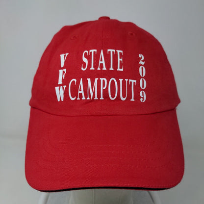 Otto Men's Strapback Hat Red OSFM VFW State Campout 2009 Graphic