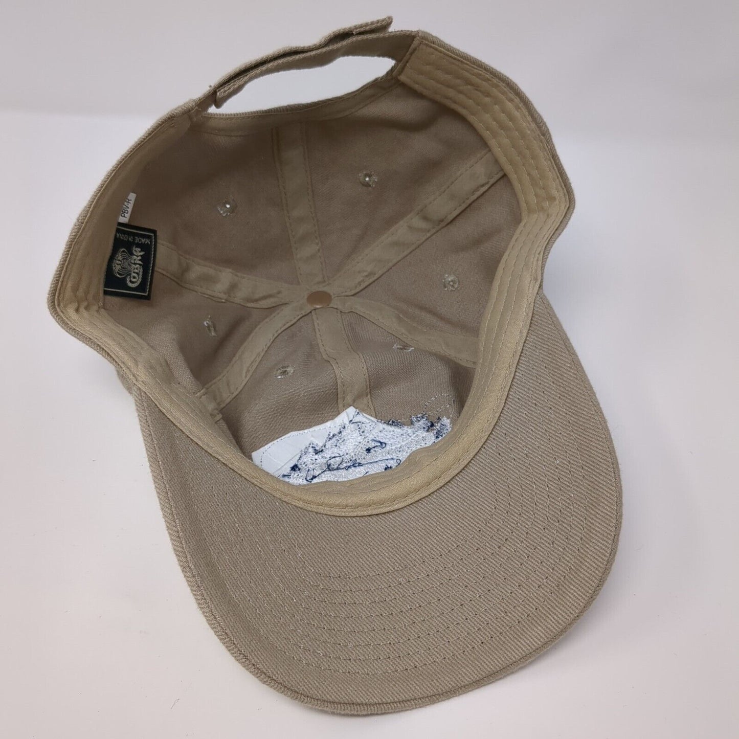 Trout Fish Strapback Hat Tan One Size Adjustable Embroidered 6 Panel Cobra