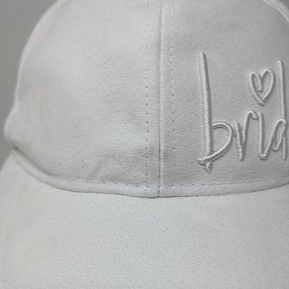 Bride Women's Snapback Hat White One Size Adjustable Embroidered Vented Holes