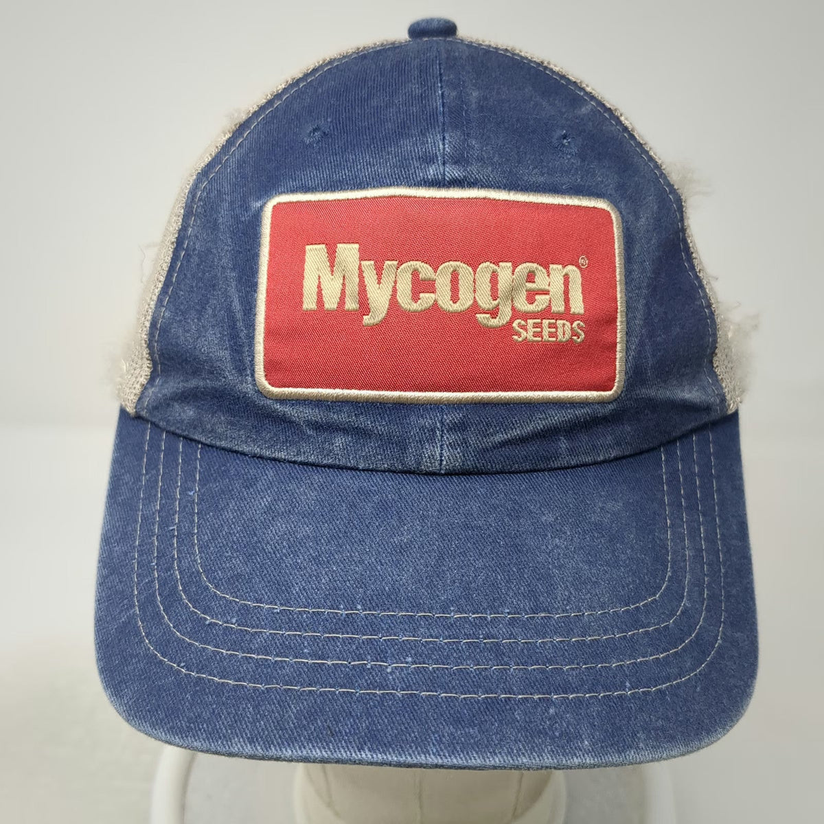 Mycogen Seeds Blue Trucker Hat One Size Mesh Snapback Patch Agriculture Logo