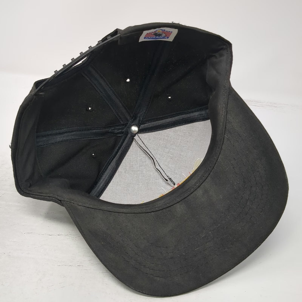 Cap America 5 Panel Black Hat Snelson Companies 50 Years Snapback USA Vintage OS
