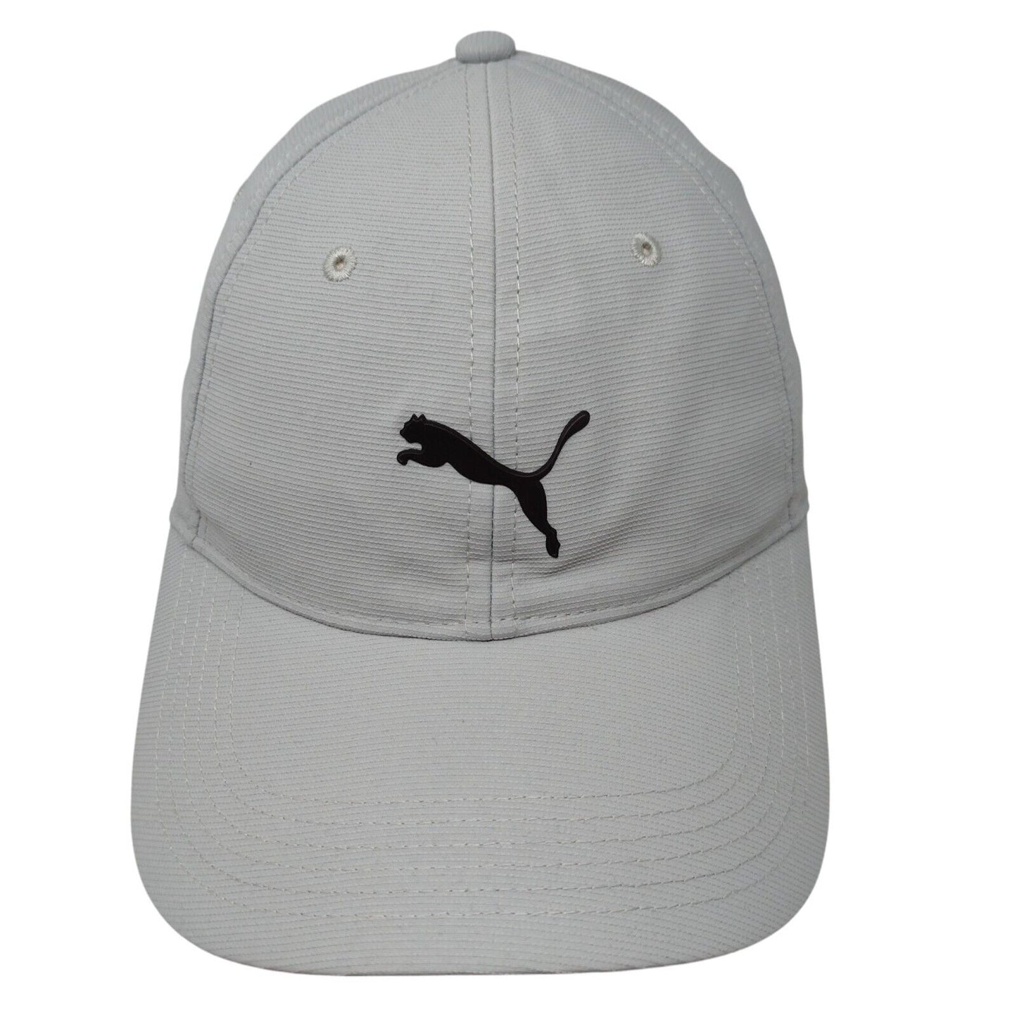 PUMA Golf Strapback Hat Gray OSFA Adjustable Solid 6 Panel Vent Holes