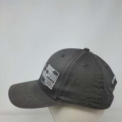 Work Hard Drink Beer Snapback Hat Gray One Size Adjustable Embroidered Brewery