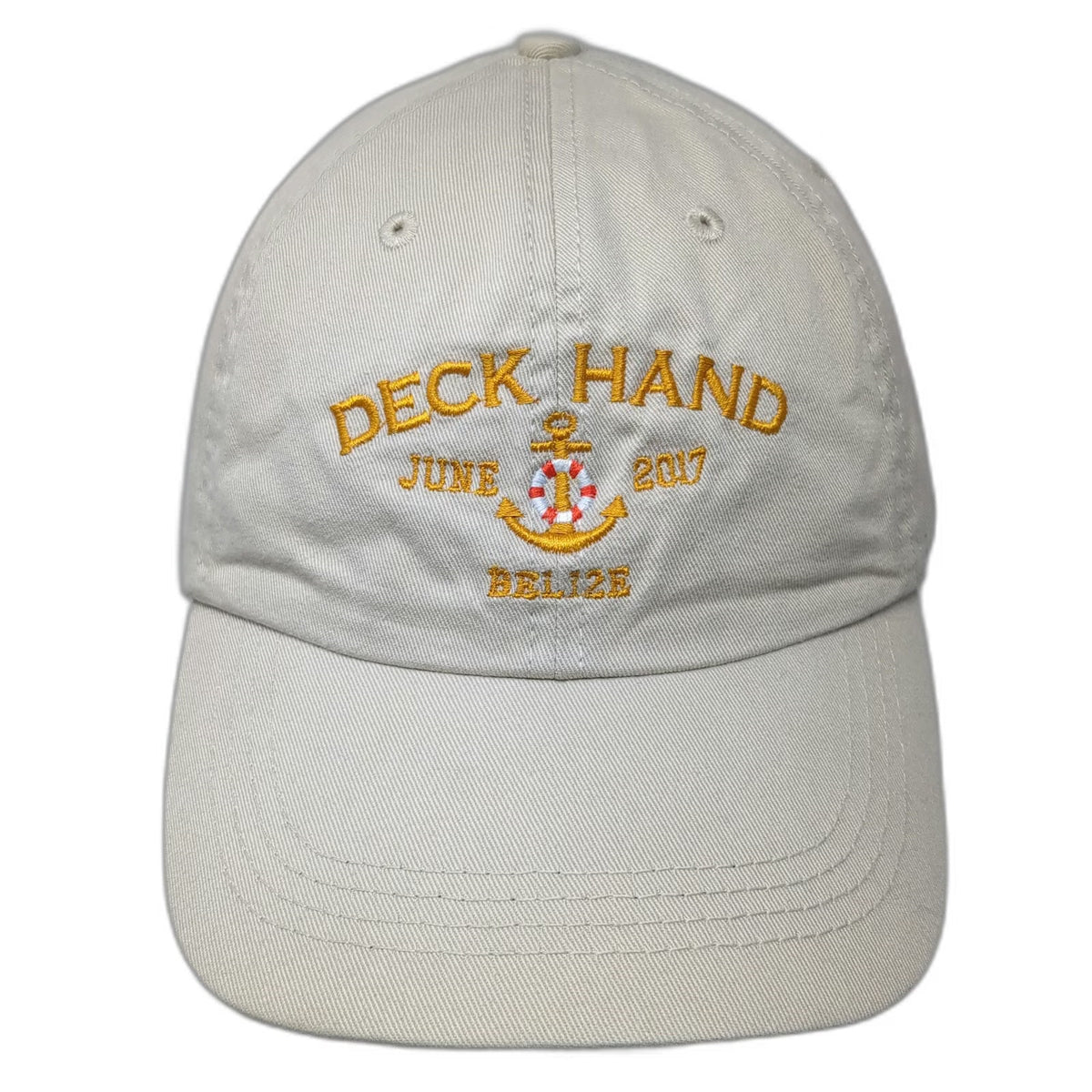 Alternative Baseball Cap Beige One Size Deck Hand June 2017 Belize Anchor Hat