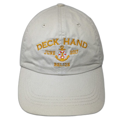 Alternative Baseball Cap Beige One Size Deck Hand June 2017 Belize Anchor Hat