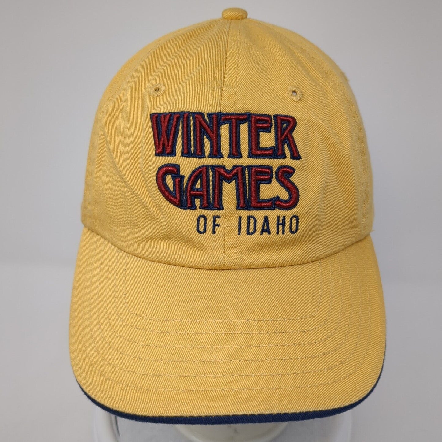 Winter Games Of Idaho Slideback Hat Yellow One Size Adjustable Embroidered PS