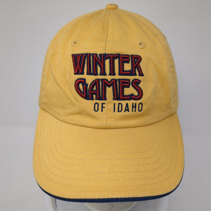 Winter Games Of Idaho Slideback Hat Yellow One Size Adjustable Embroidered PS