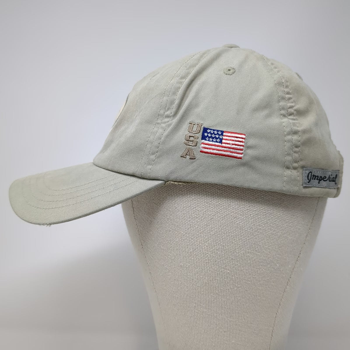 Imperial La Quinta Country Club Roadrunner USA Flag Baseball Cap Beige One Size