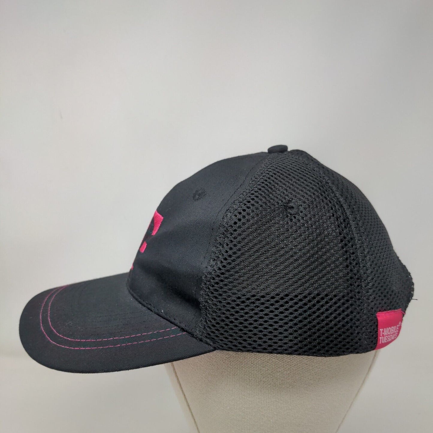 T-Mobile Tuesdays Strapback Mesh Back Hat Black OSFA Embroidered