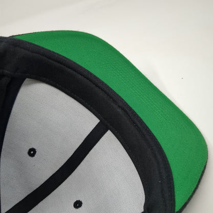 Yupoong Snapback Black One Size Heartland Barber Worcester MA Hat Green Bottom