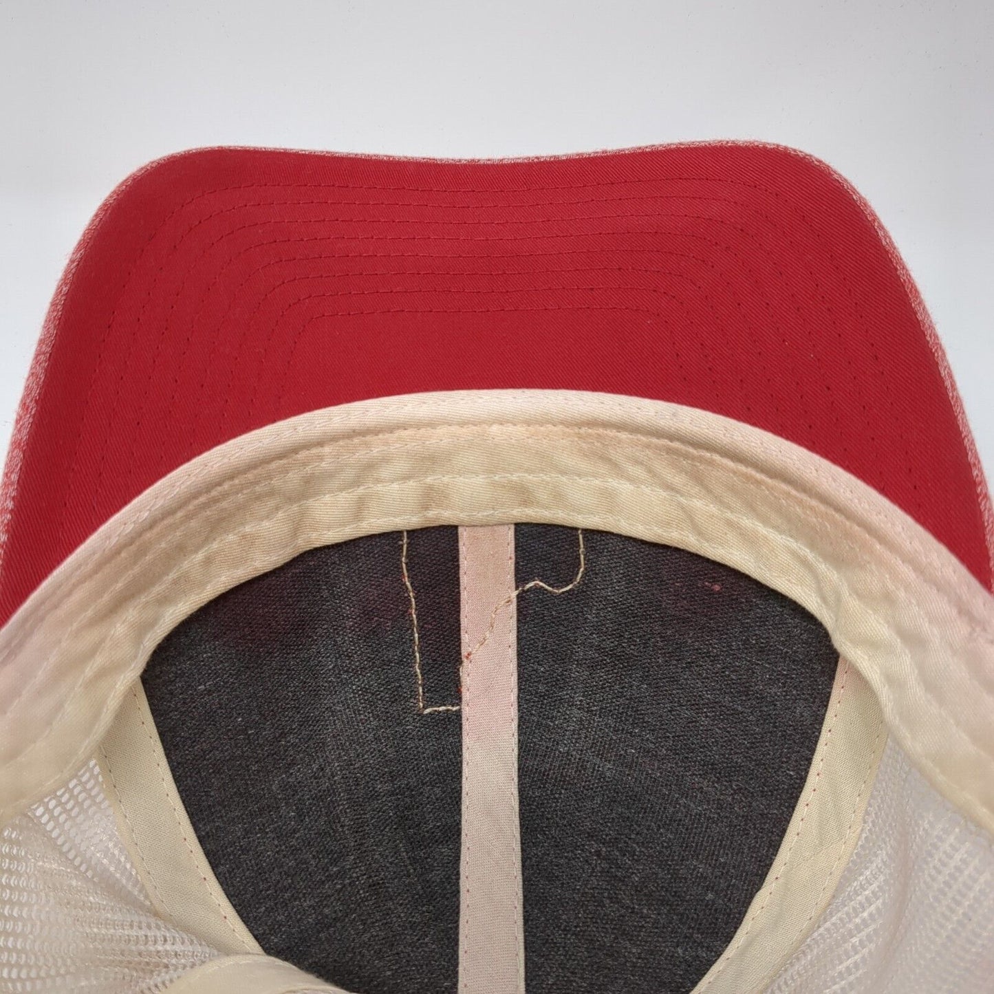 Idaho Leather Patch Snapback Trucker Hat Red M/L Mesh Back Richardson