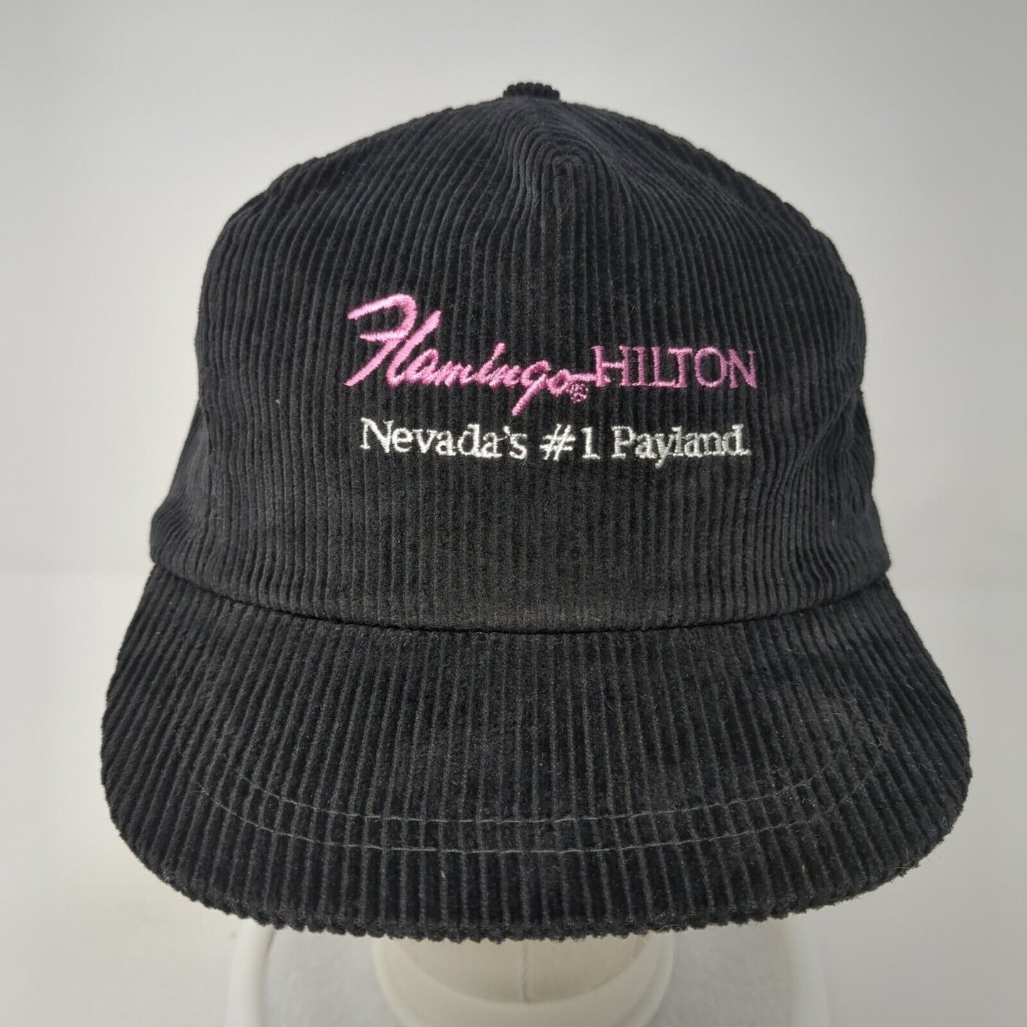 Flamingo Hilton Nevada's #1 Payland Snapback Hat Black OS Adjustable Corduroy