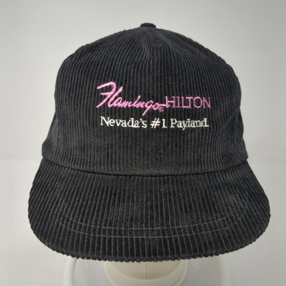 Flamingo Hilton Nevada's #1 Payland Snapback Hat Black OS Adjustable Corduroy