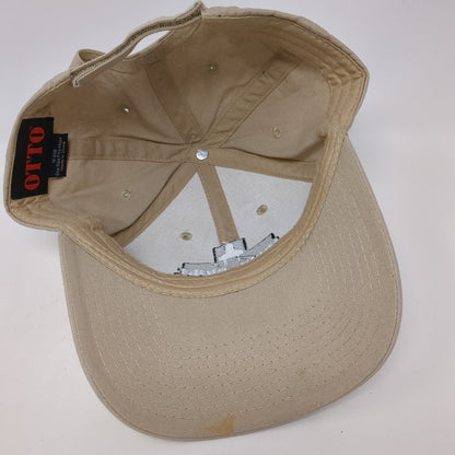Front Sight First Family Strapback Hat Tan One Size Adjustable Embroidered Otto