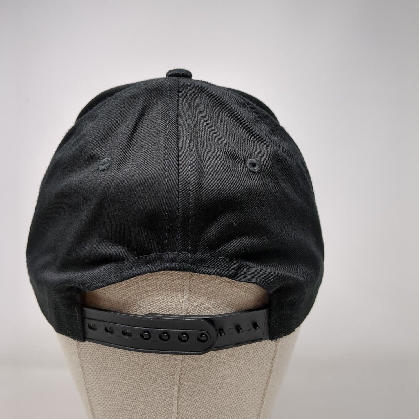 Life Surge Snapback Hat Black OSFA Adjustable Embroidered Vented Holes 6 Panel