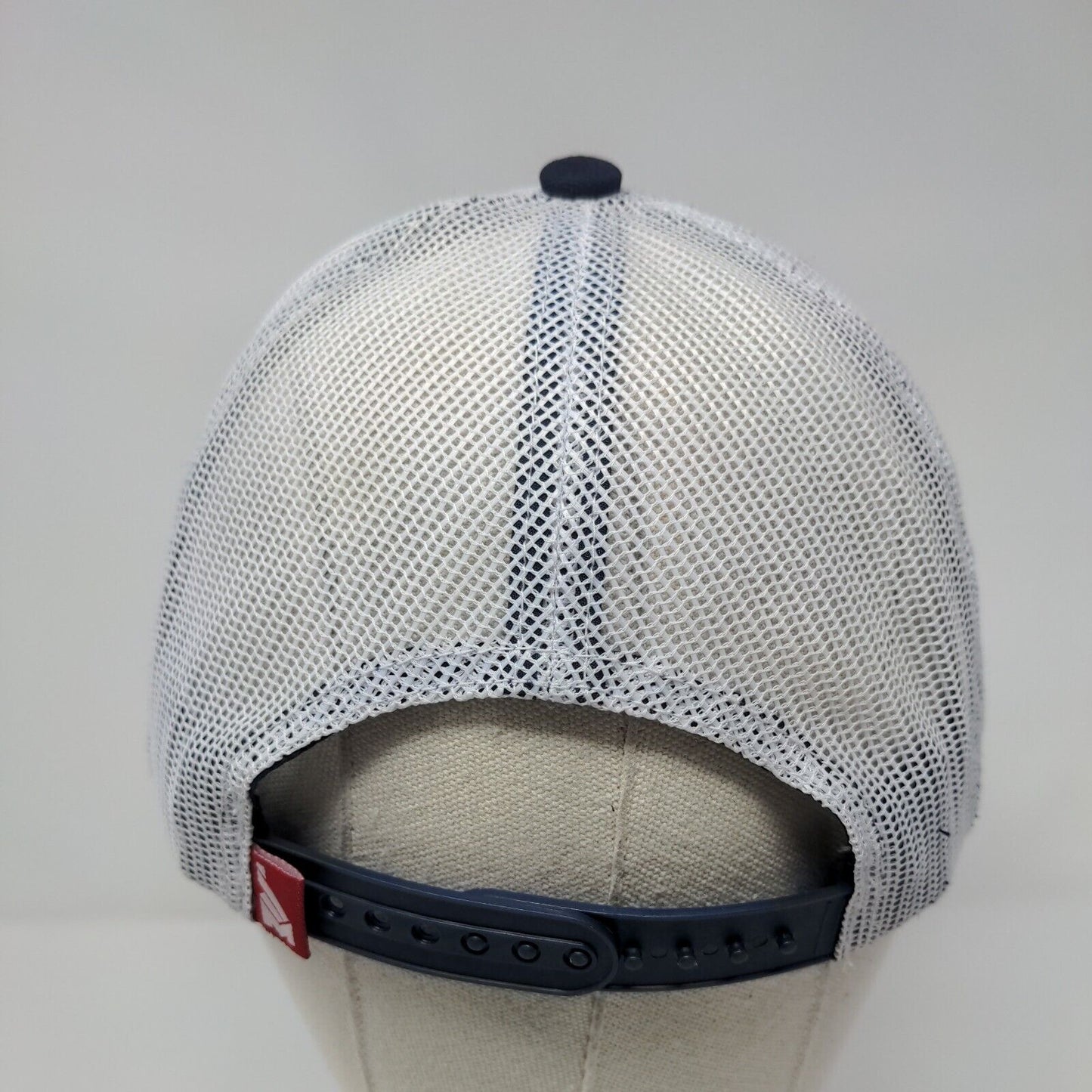 Mission43 Snapback Trucker Hat Blue OS Adjustable Embroidered Mesh Back 6 Panel