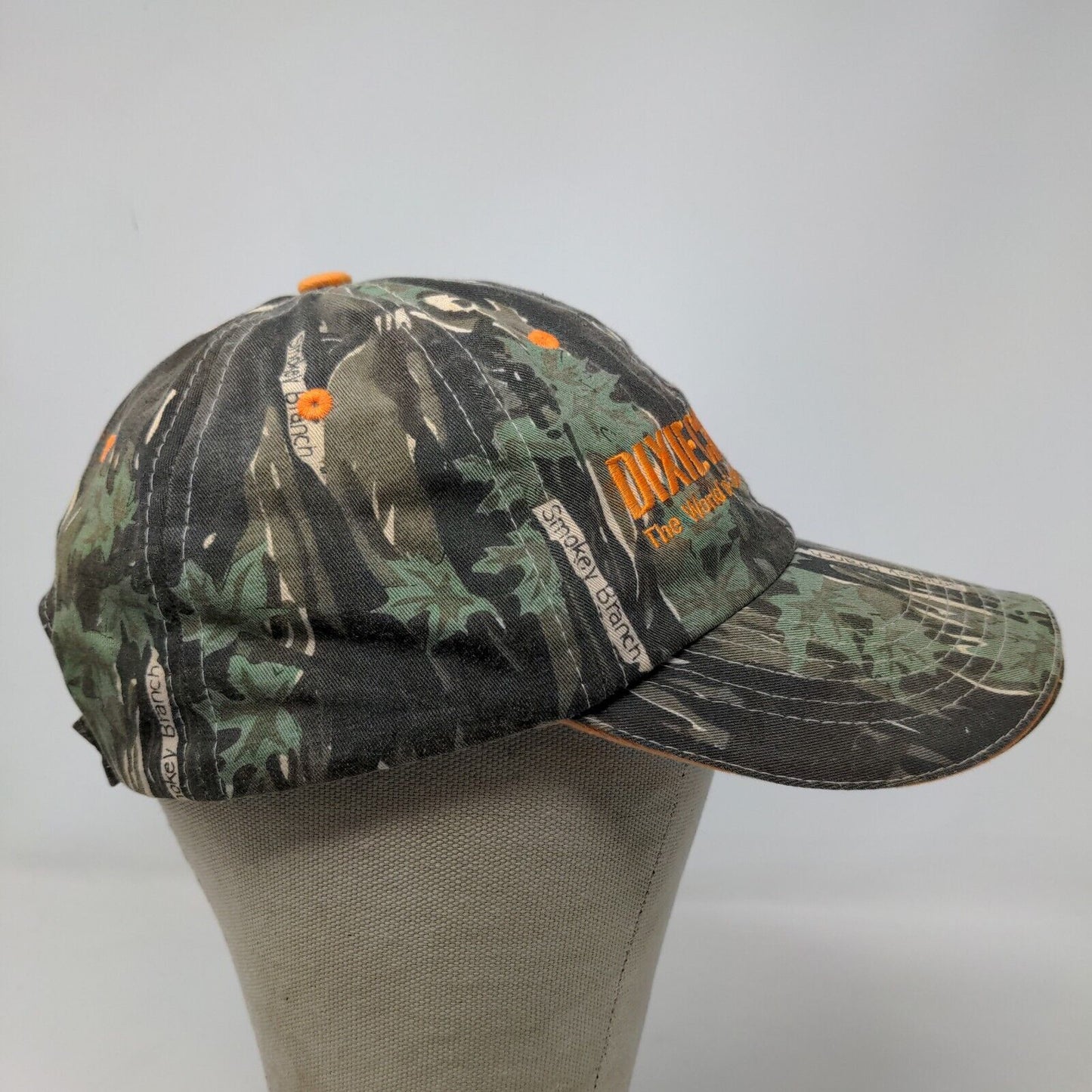 Hit Wear Men's Strapback Camo Hat Green OSFA Embroidered Dixie Chopper Logo