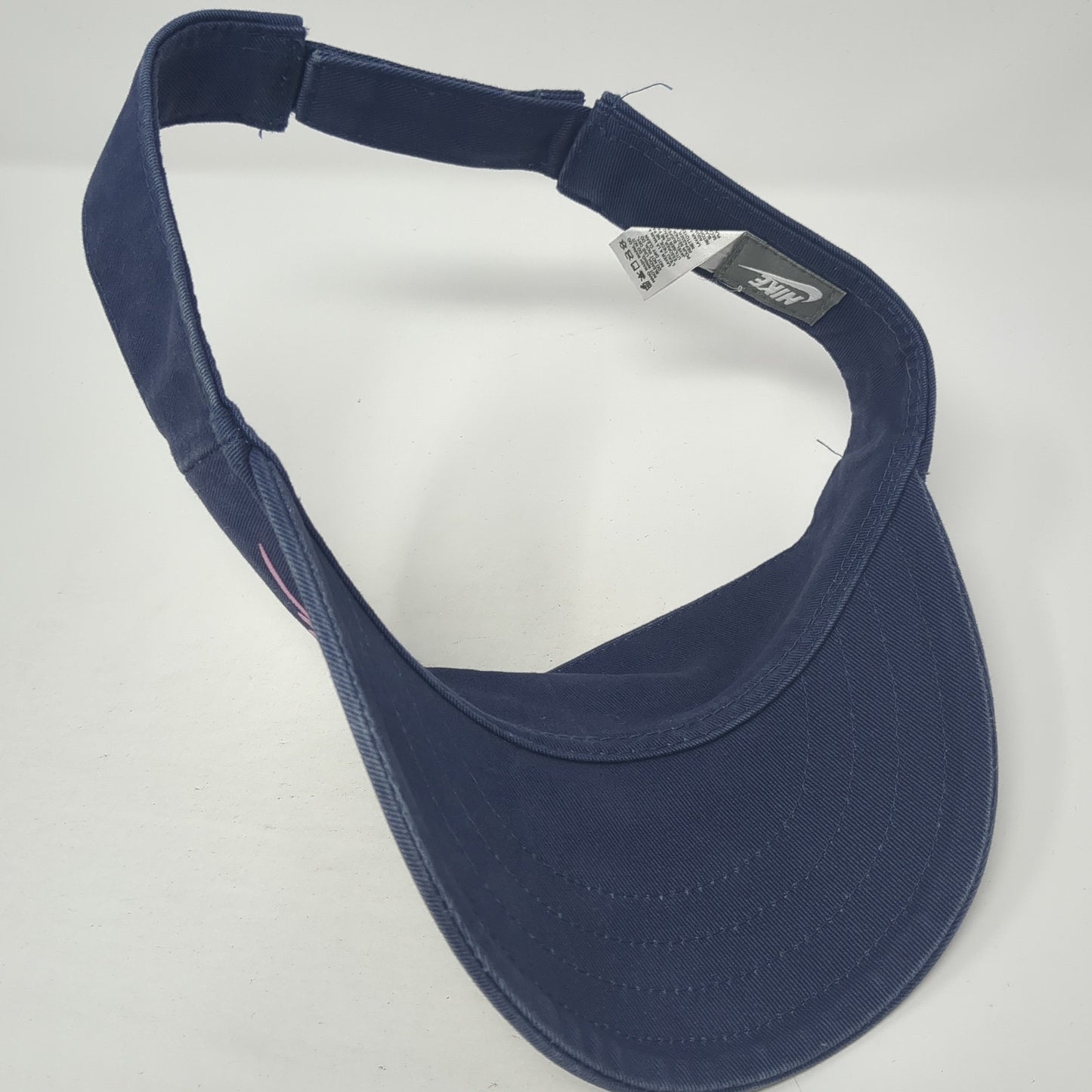 Nike Sun Visor Hat Blue One Size Adjustable Strap Lightweight Embroidered Swoosh